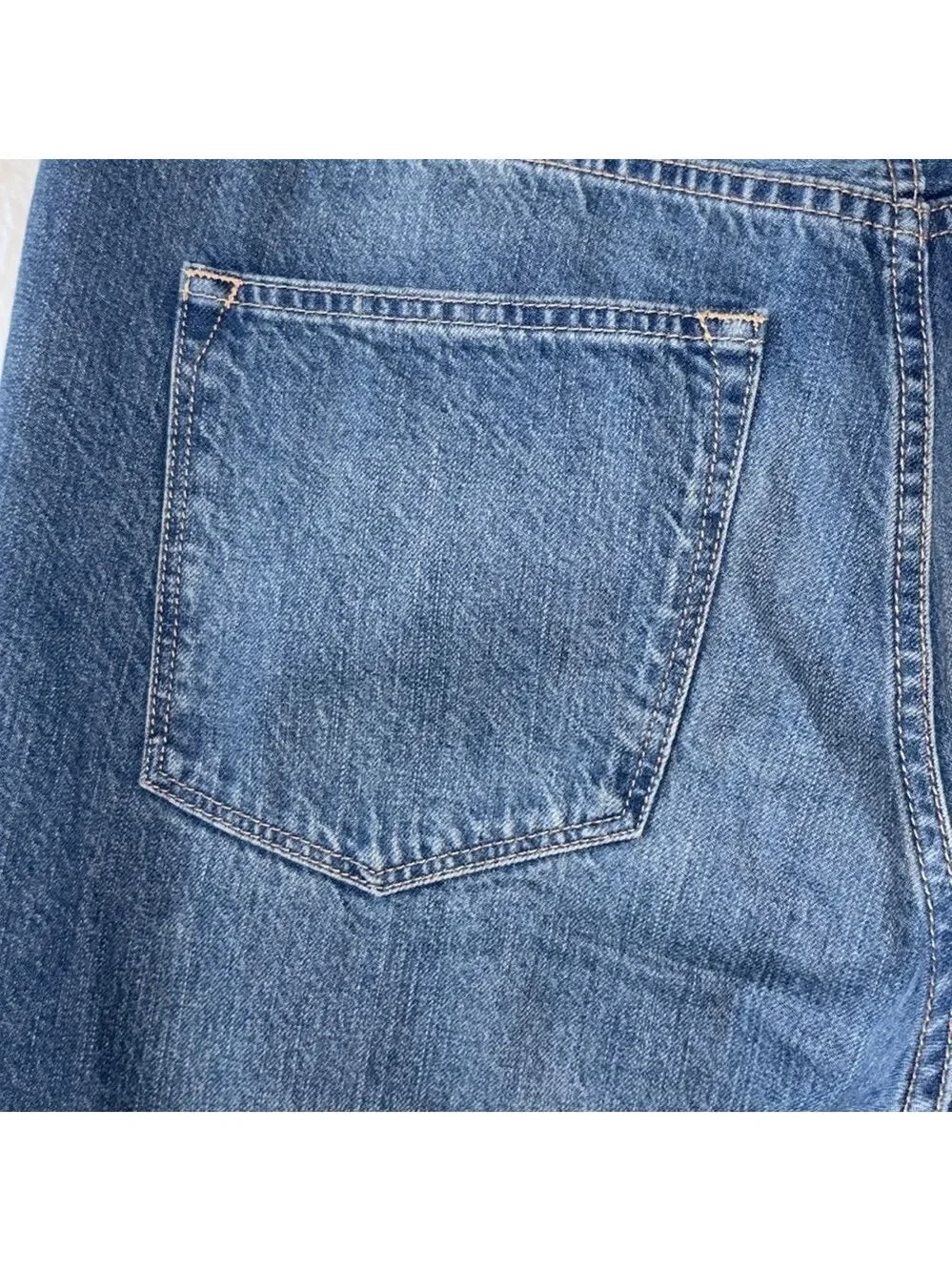 J. Crew Premium Edition High-Rise Straight Cuffed Raw Hem Distressed Jean